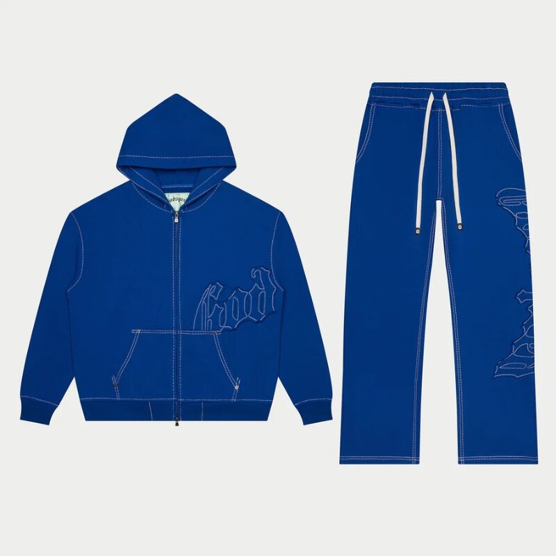 Godspeed OG Logo Stitched Blue Sweatsuit Godspeed OG Logo Stitched Blue Sweatsuit
